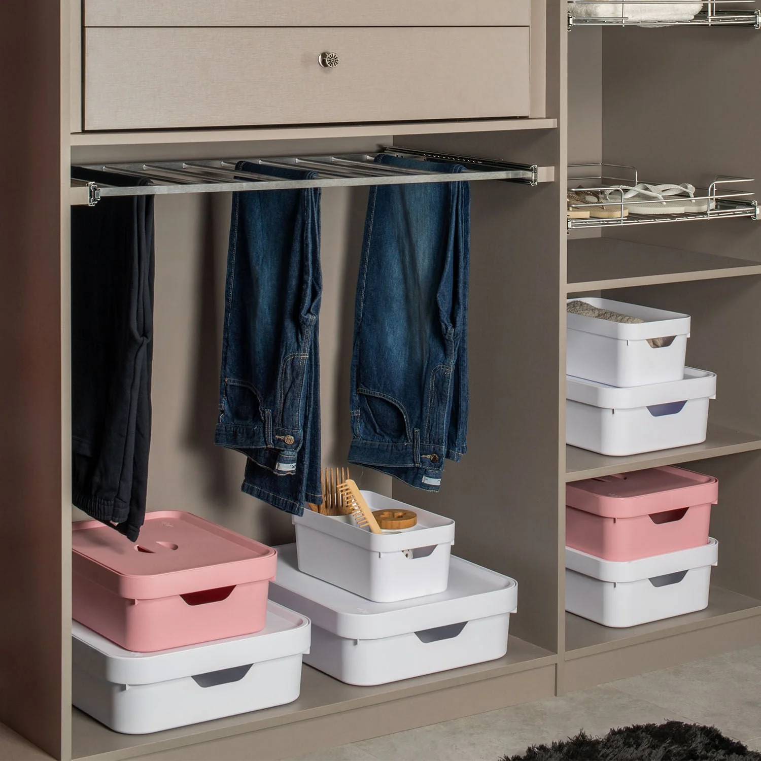 Caixa organizadora Ou 10,5L Linha Cube