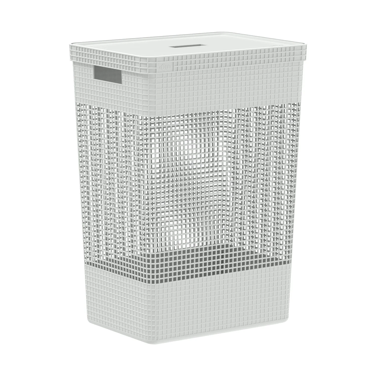 Cesto de roupas Ou 49L com tampa Linha Grid