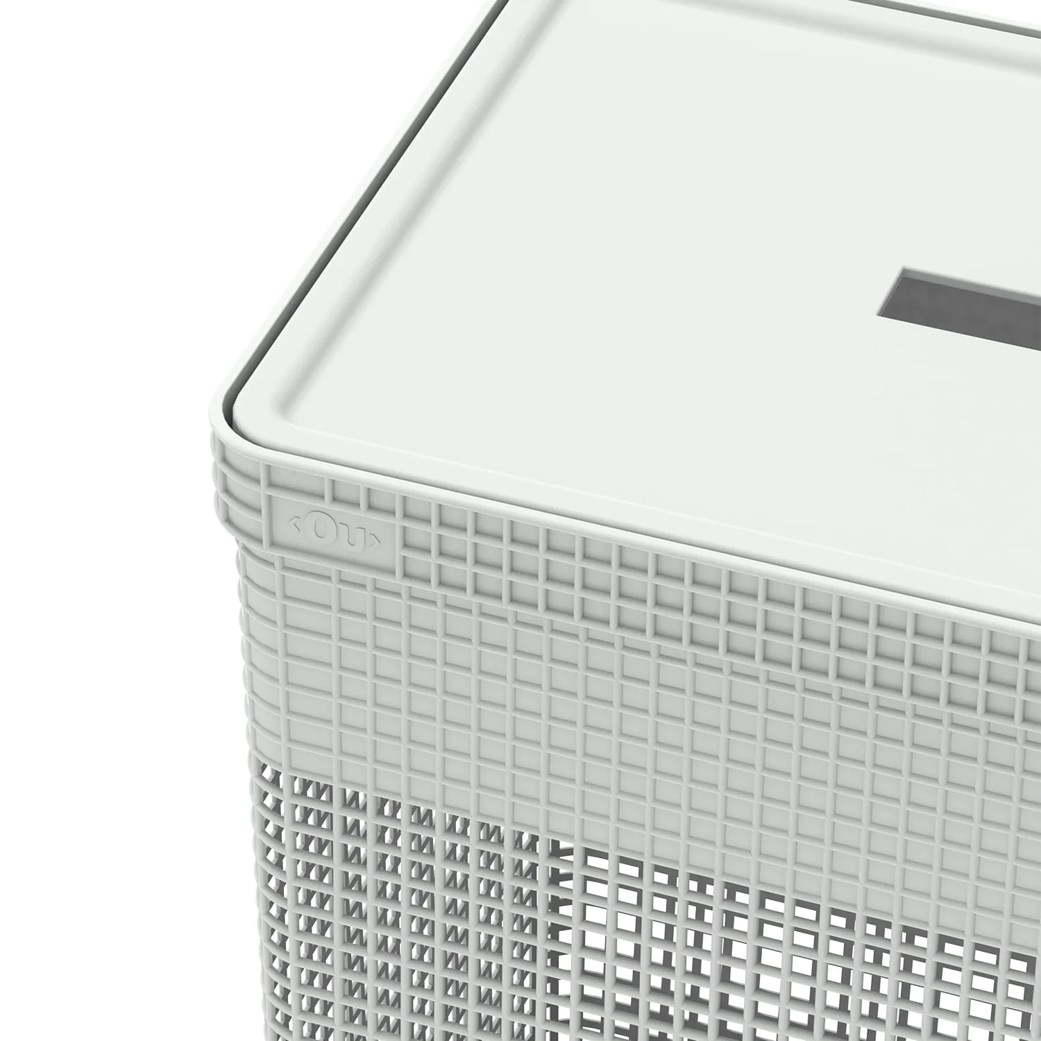 Cesto de roupas Ou 49L com tampa Linha Grid
