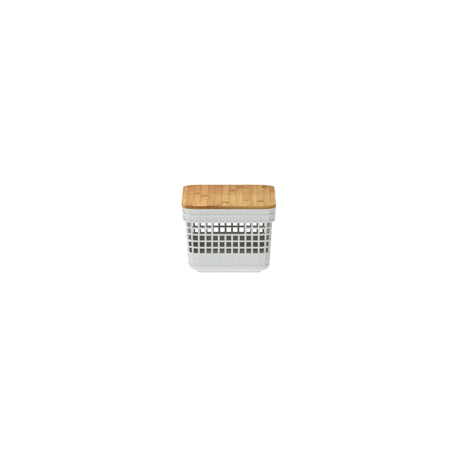 Cesto organizador Ou 2,5L com tampa de bambu Linha Grid