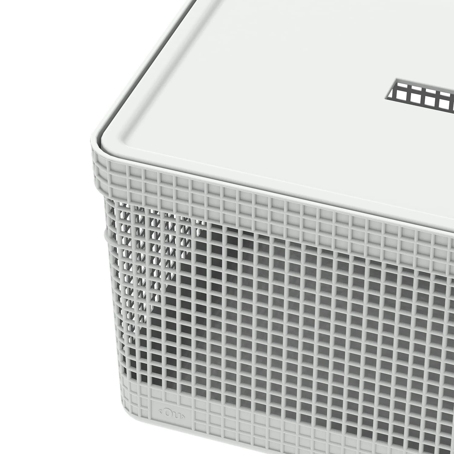 Cesto organizador Ou 20L com tampa Linha Grid