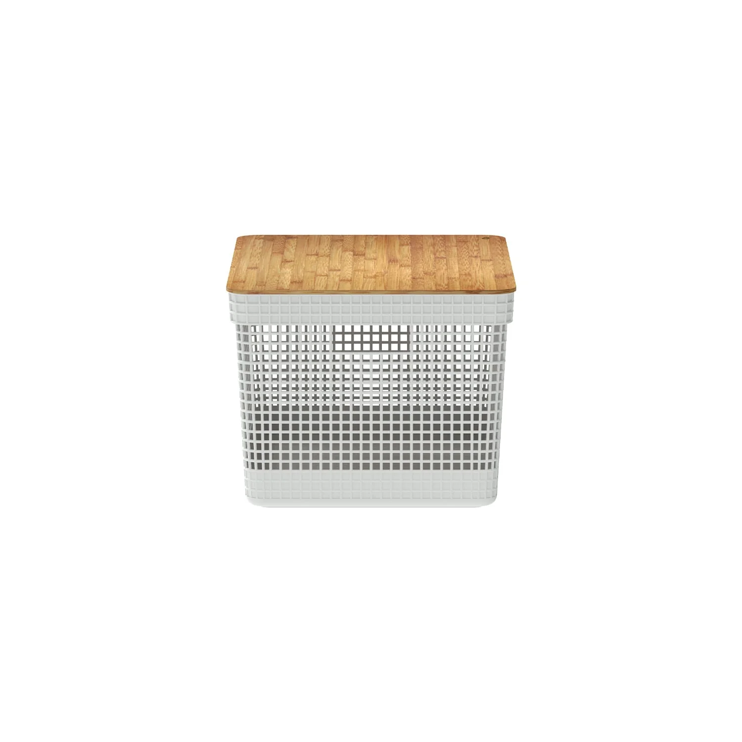 Cesto organizador Ou 20L com tampa de bambu Linha Grid