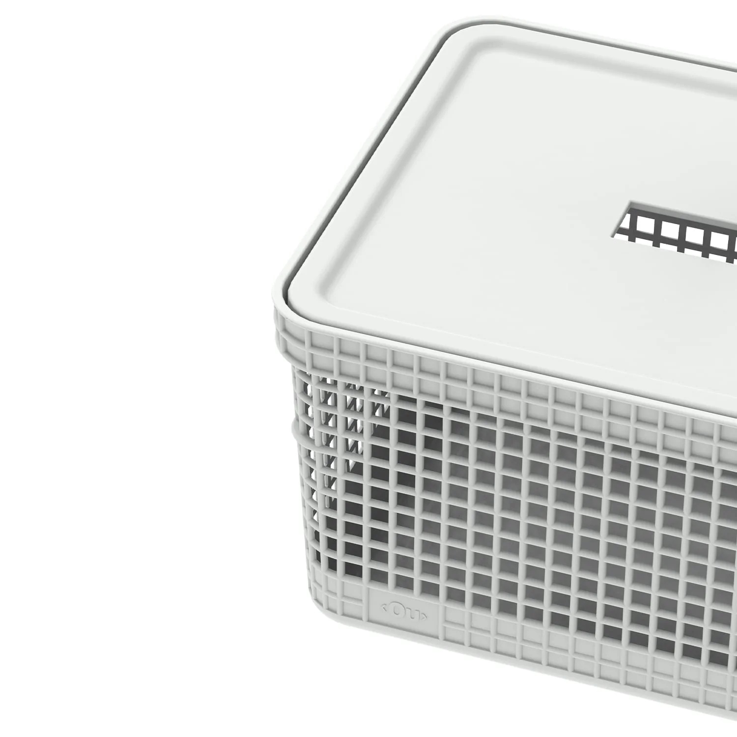 Cesto organizador Ou 8L com tampa Linha Grid