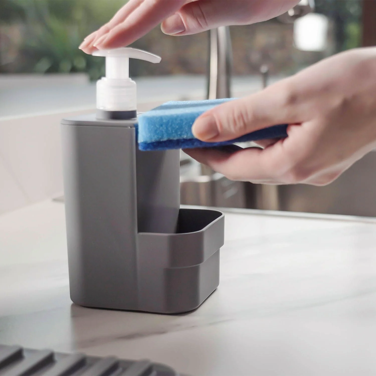 Dispenser para detergente e esponja compact Ou 500ml Linha Trium