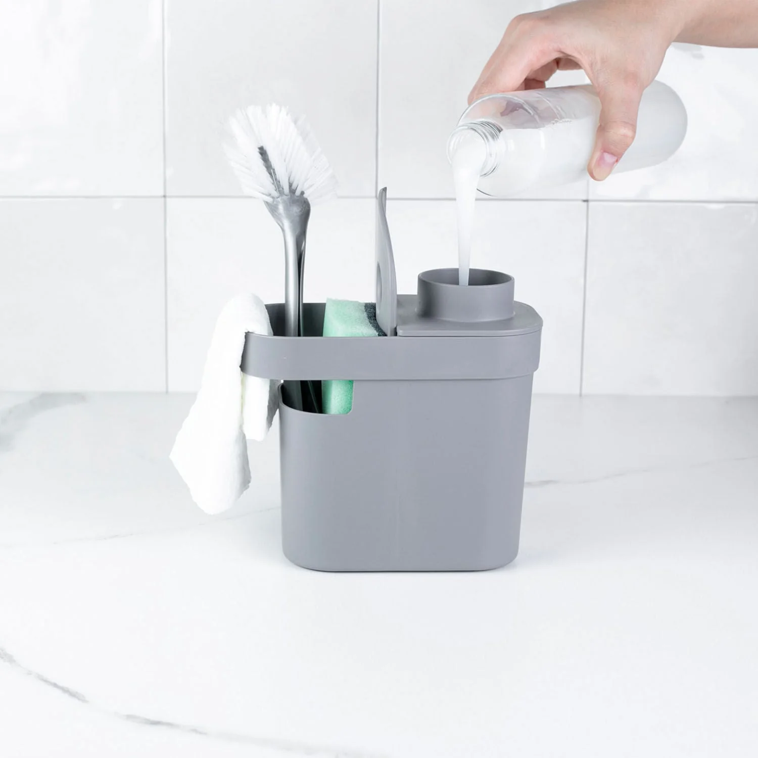 Dispenser para detergente e organizador de pia Ou 650ml Linha Trium
