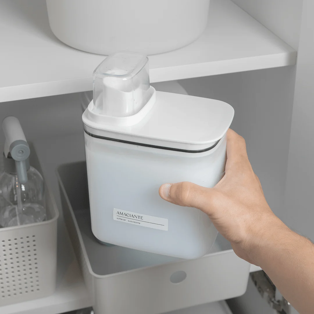Kit Organizador de Parede e Armário com Dispensers Ou 1,5L 3 Peças Linhas Flow