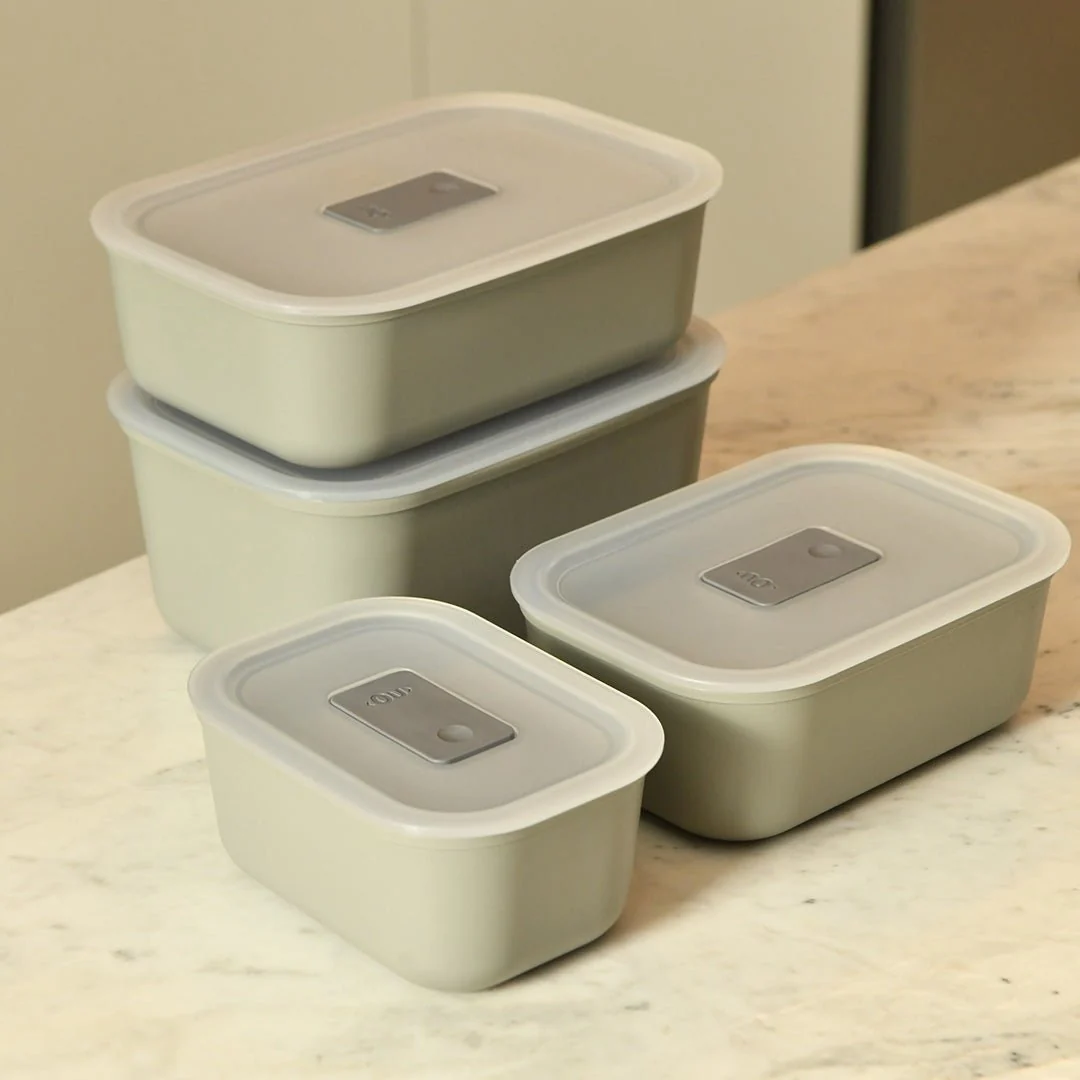 Kit Potes Herméticos Para Marmita Ou 4 Peças Linha Move Lock