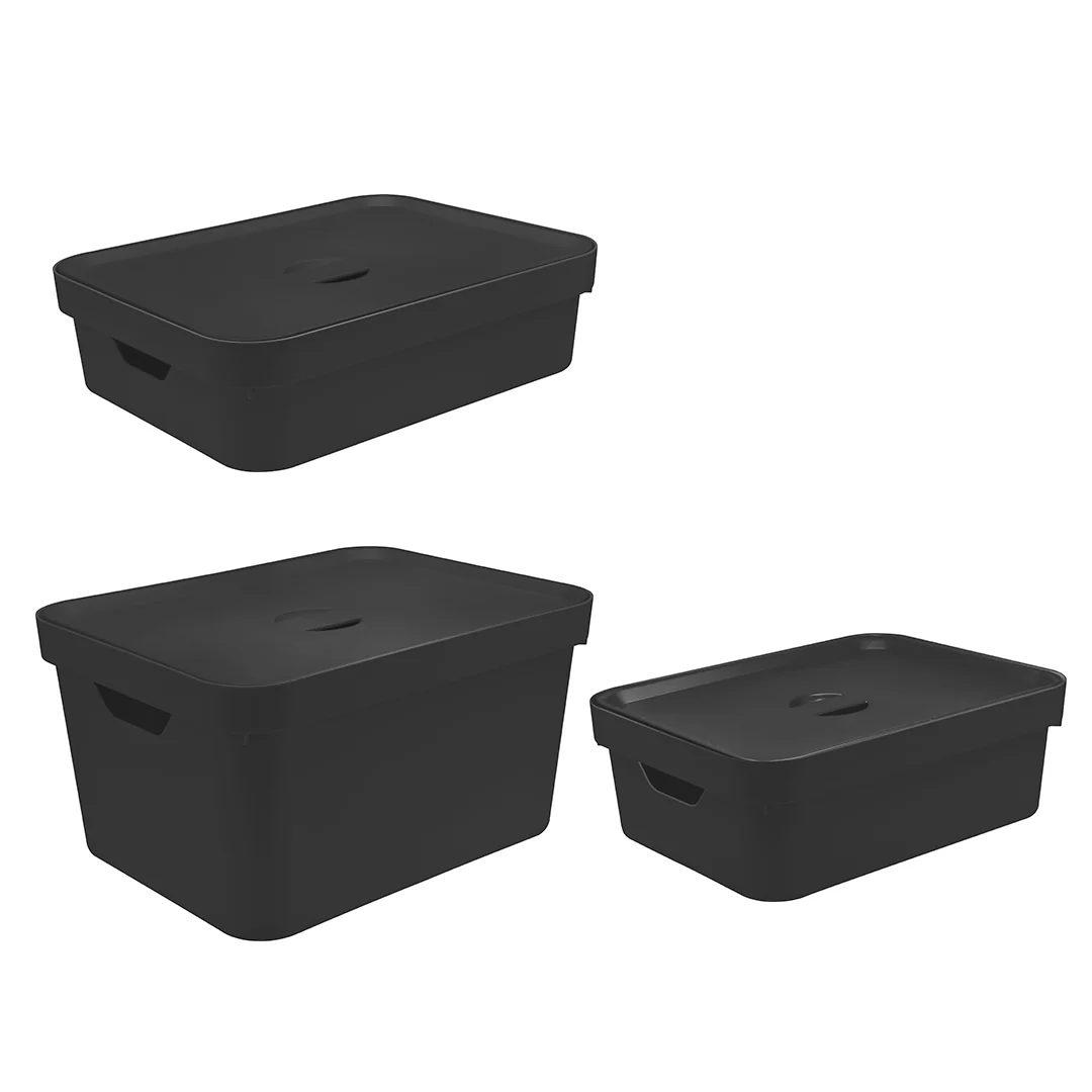 Kit de Caixas Organizadoras Ou 3 Peças Linha Cube