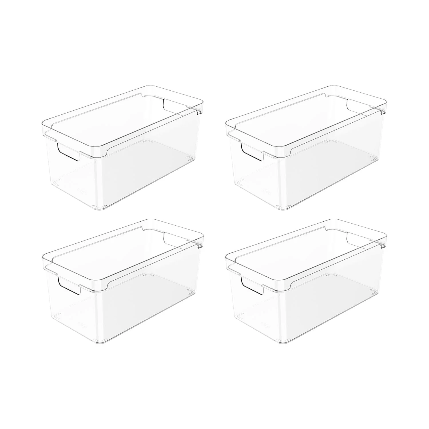 Kit de Organizador de Armários Ou 4 Unidades 30x15x13 Linha Clear