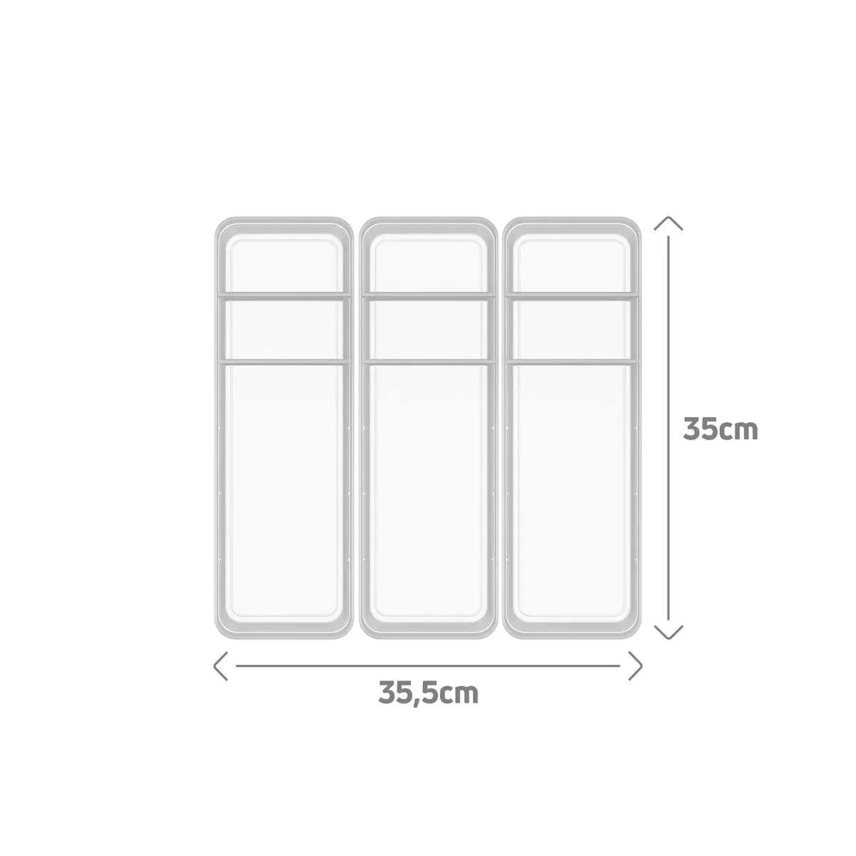 Kit de Organizador de Gavetas com 2 Divisórias Ou 3 Unidades Linha Logic
