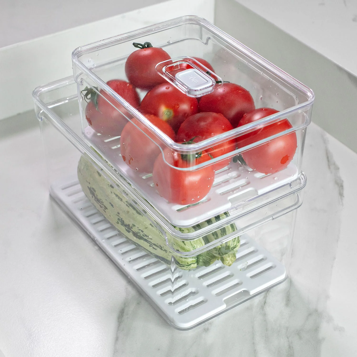 Kit de Organizadores de Geladeira Ou 3 Unidades 2,2L Linha Clear Fresh