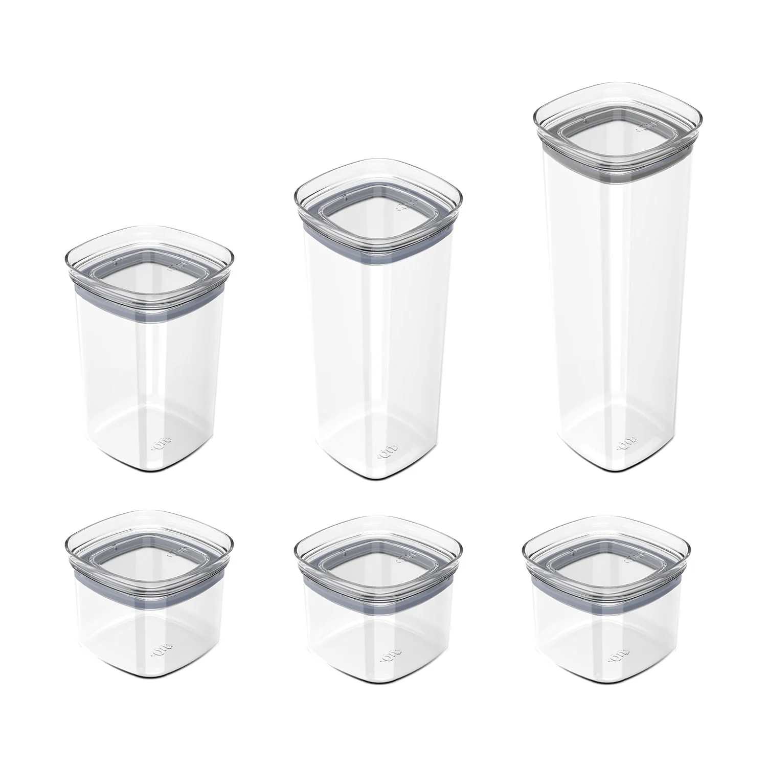 Kit de Potes Herméticos Modular Ou 6 Unidades Linha Block