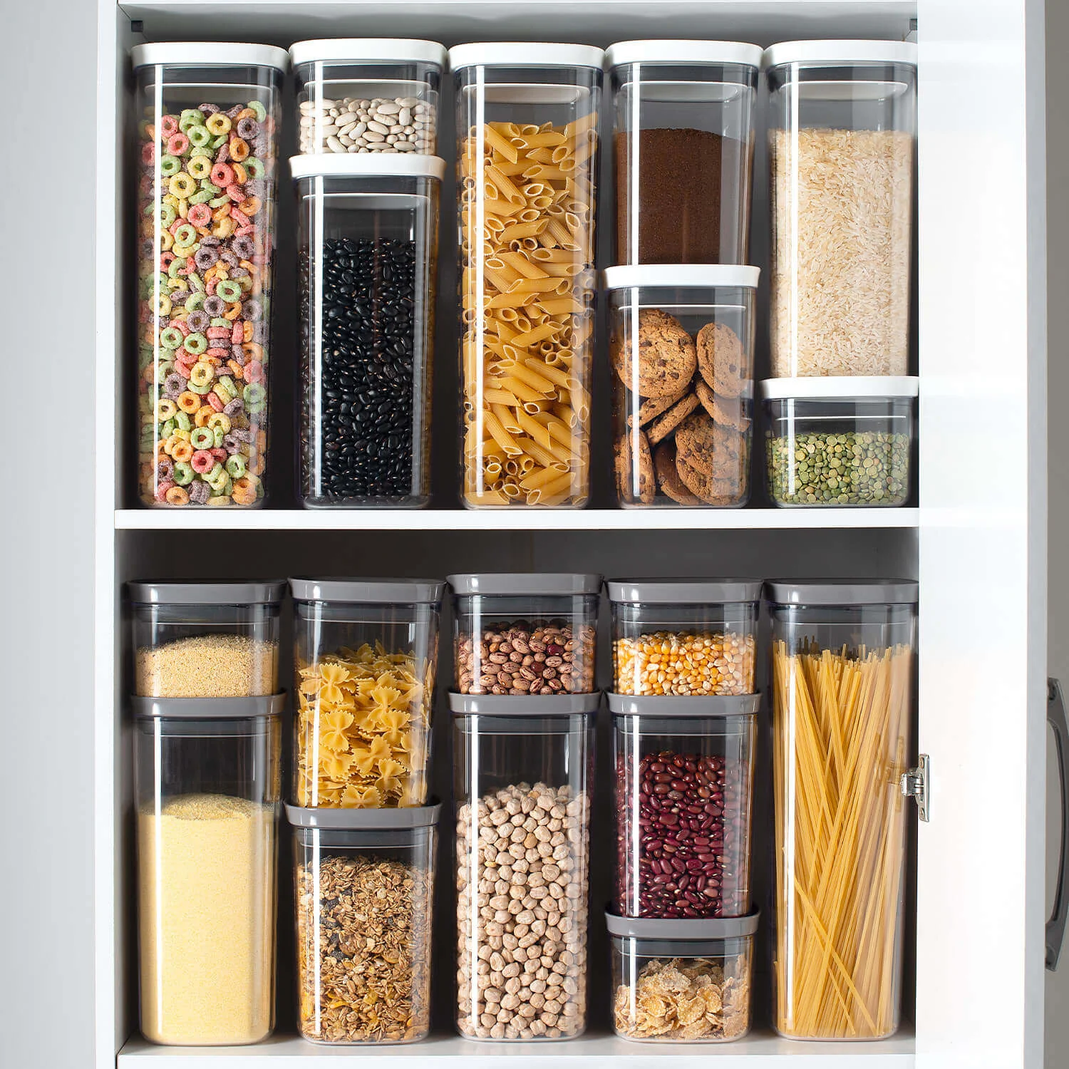 Kit de Potes Herméticos Modular Ou 6 Unidades Linha Block