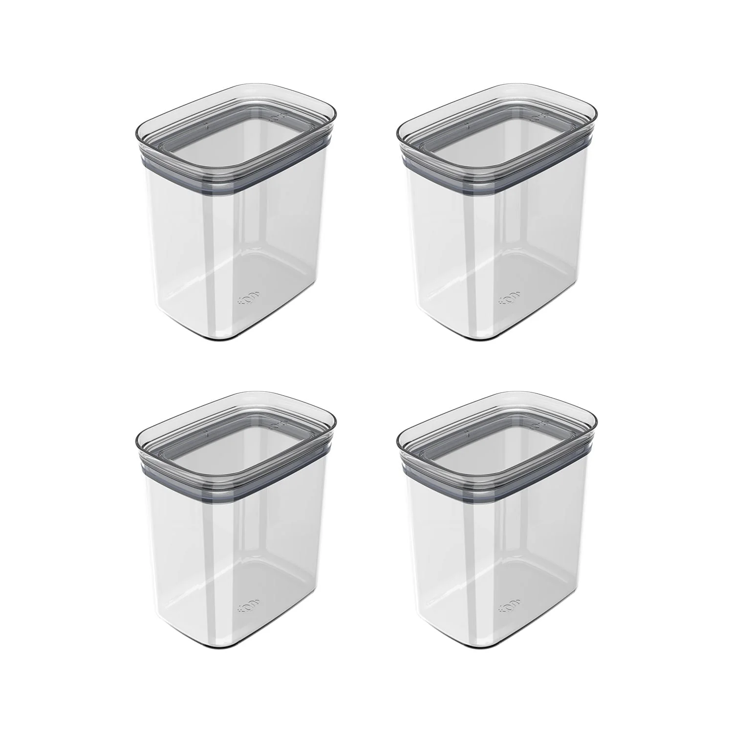 Kit de Potes Herméticos Ou 4 Unidades 1,5L Linha Block
