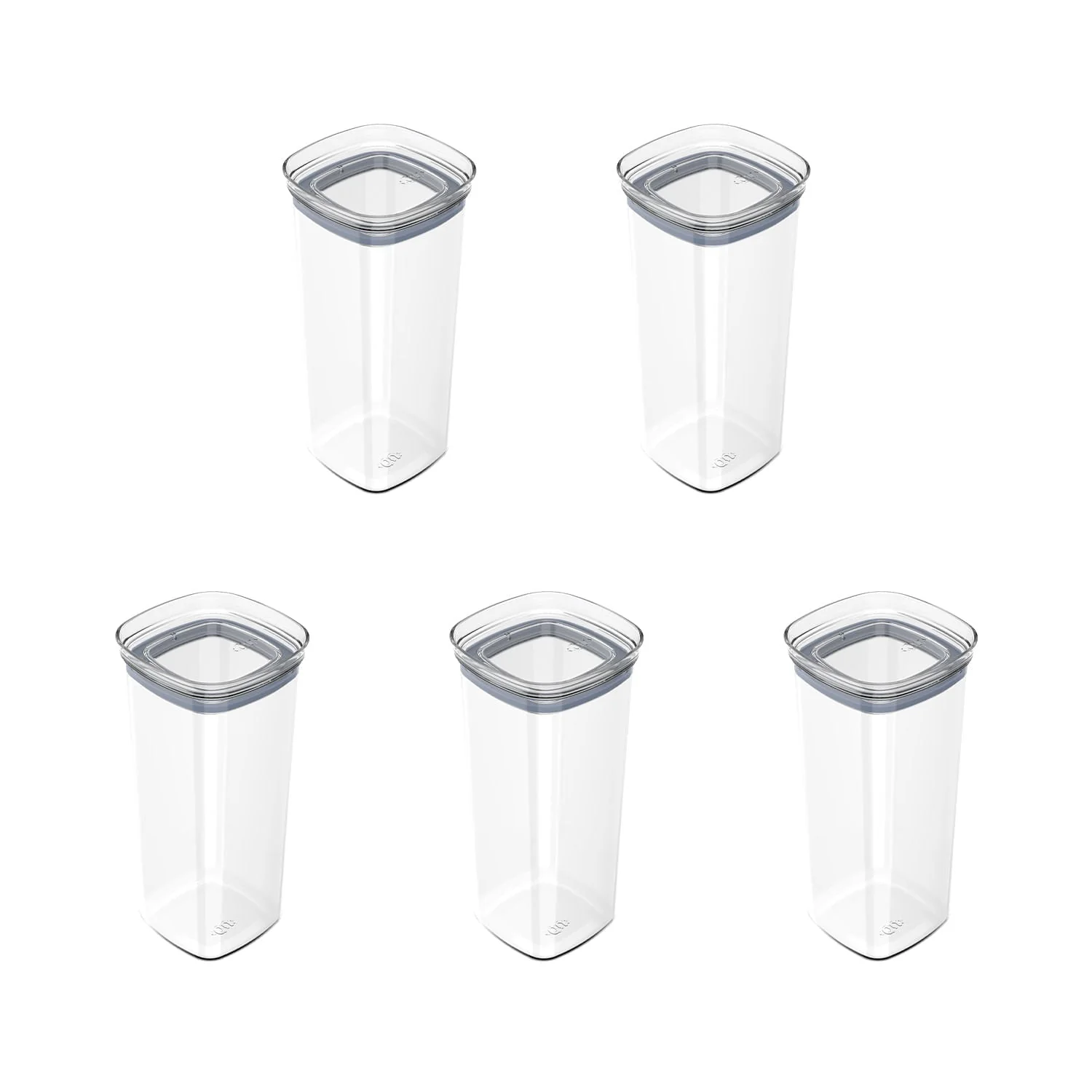 Kit de Potes Herméticos Ou 5 Unidades 1,5L Linha Block