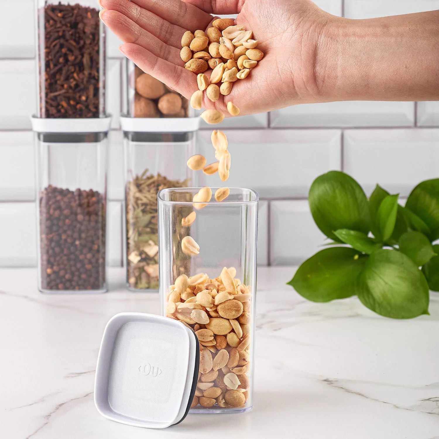 Kit de Potes Herméticos Ou 5 Unidades 1,5L Linha Block