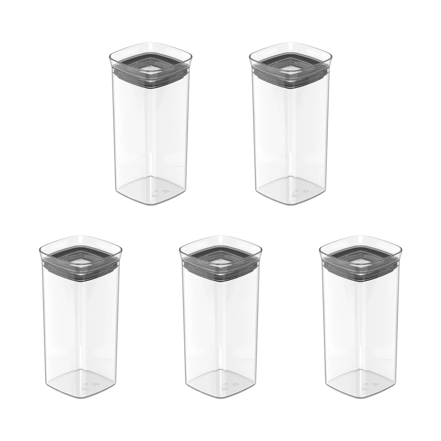 Kit de Potes Herméticos Ou 5 Unidades 340ml Linha Block