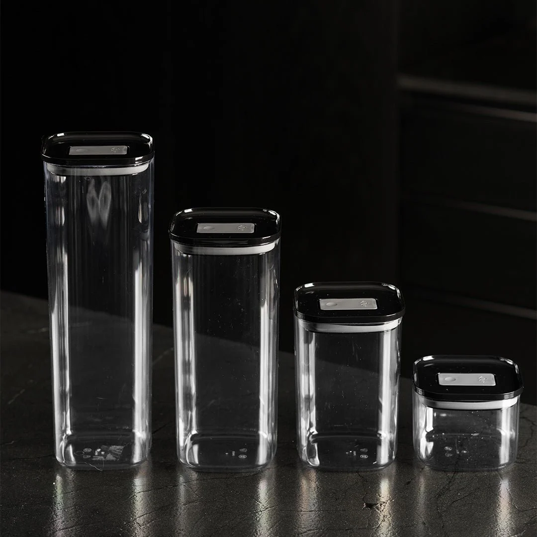 Kit de Potes Herméticos Ou Quadrados 4 Peças Linha Duo Lock