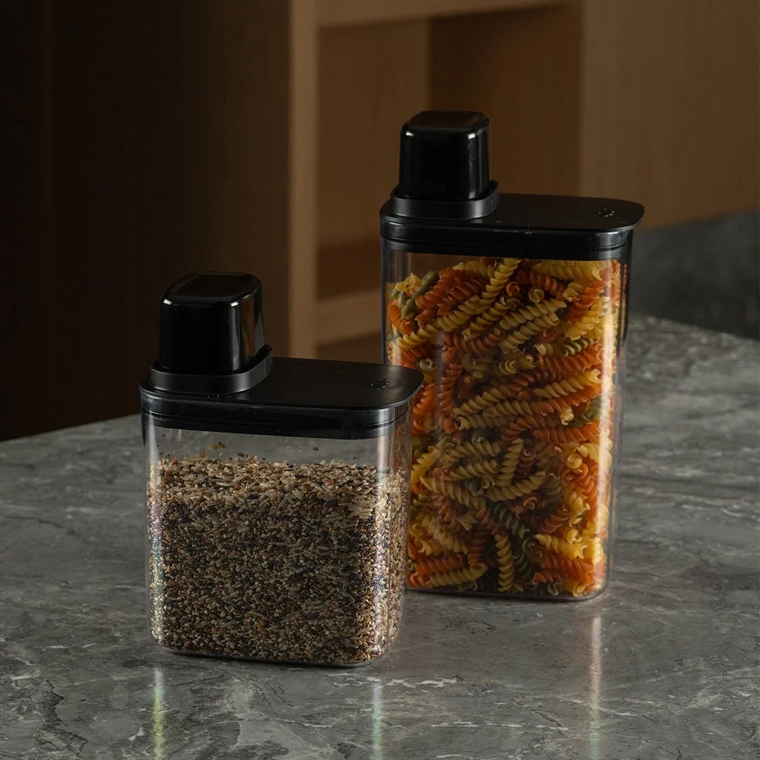 Kit de Potes Herméticos Para Mantimentos com Medidor Ou Linha Drop