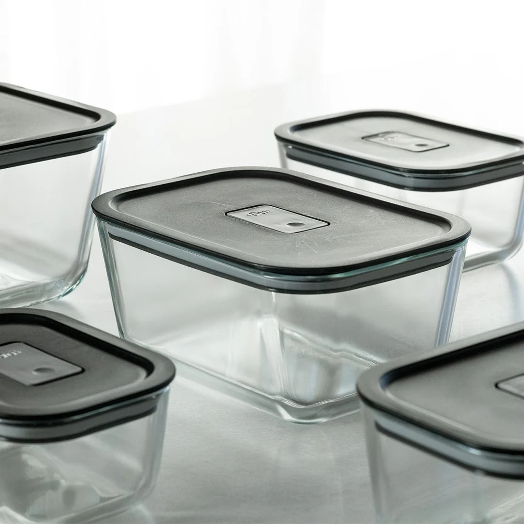 Kit de Potes de Vidro Herméticos Ou 6 Peças Linha Fresh Lock