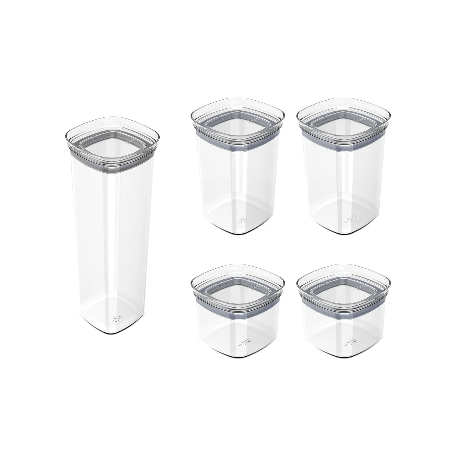 Kit de potes herméticos Ou 5 Unidades Linha Block