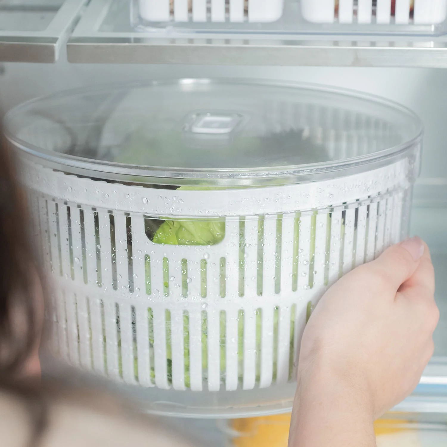 Kit organizador e secador de saladas Ou 5,5L Linha Clear Fresh