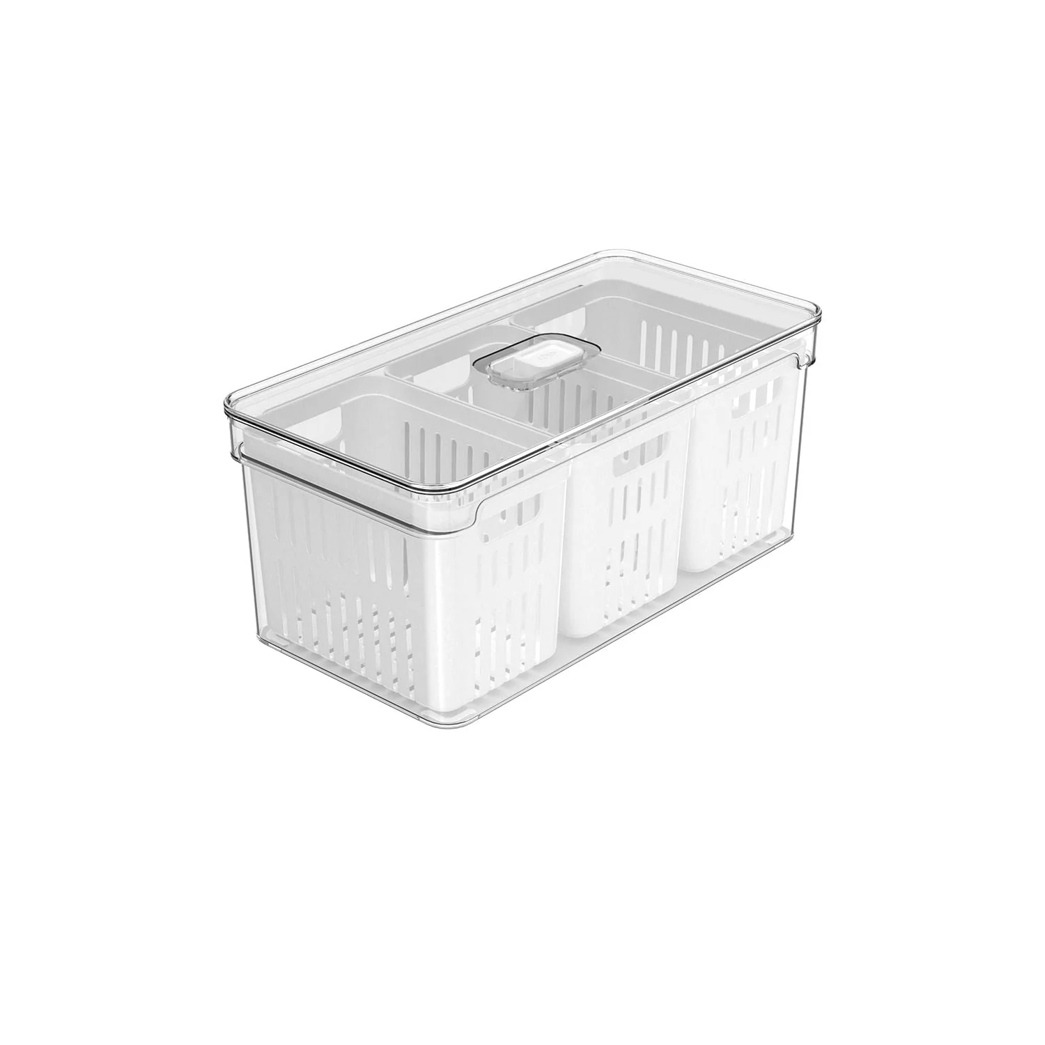 Organizador com cesto triplo Ou 5L Linha Clear Fresh