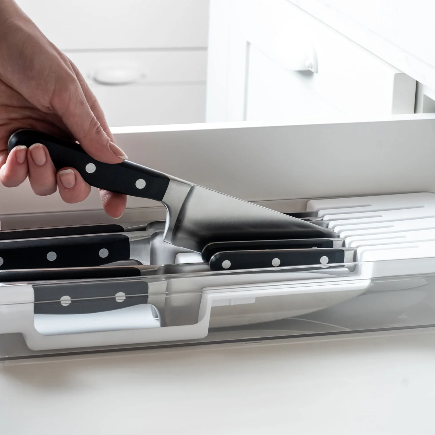 Organizador de Facas Ou Linha Clear Gavetas