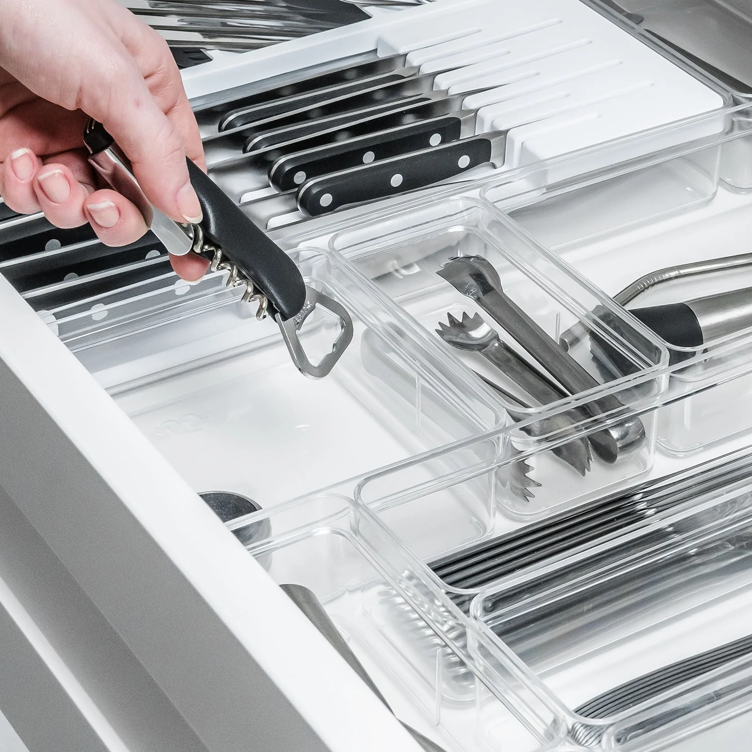 Organizador de Gavetas Ou 15 x 15 x 5,6cm Linha Clear Gavetas