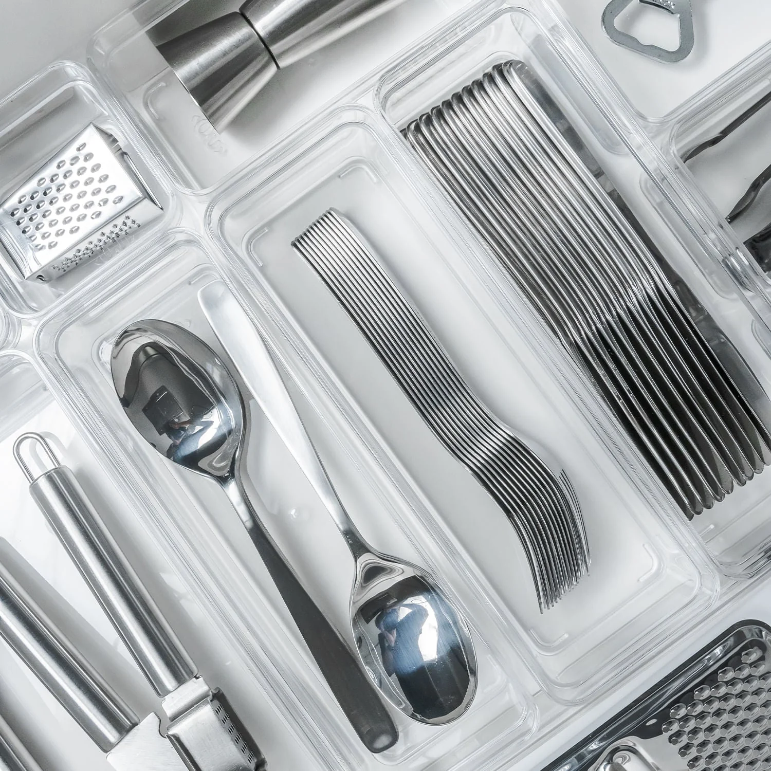 Organizador de Gavetas Ou 22,5 x 7,5 x 5,6cm Linha Clear Gavetas
