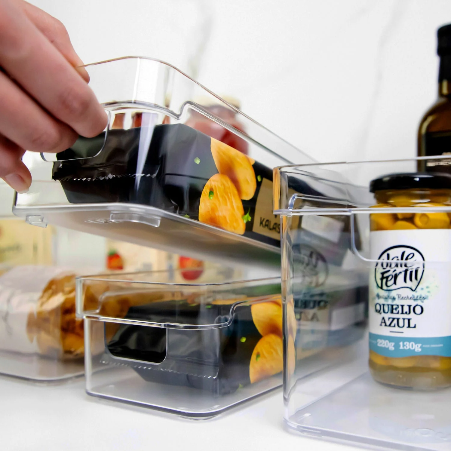Organizador de Gavetas Ou 30 x 7,5 x 5,6cm Linha Clear Gavetas