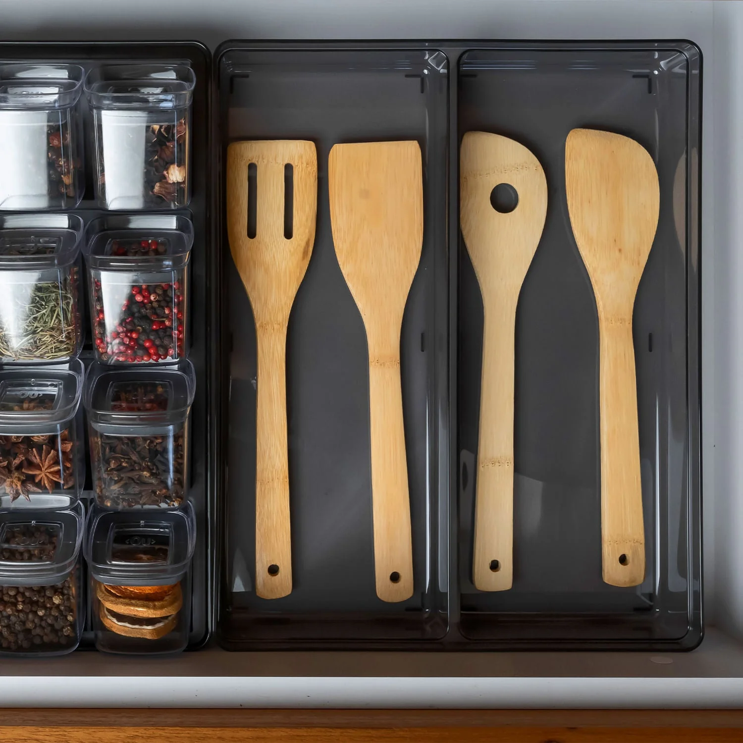 Organizador de Gavetas Ou 37,5 x 30 x 5,6cm Linha Clear Gavetas