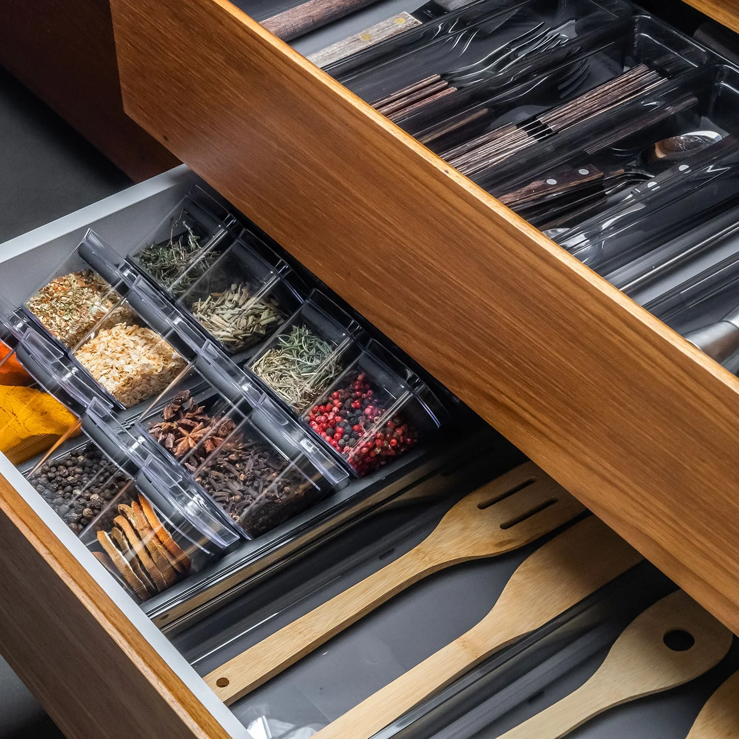 Organizador de Gavetas Ou 37,5 x 30 x 5,6cm Linha Clear Gavetas