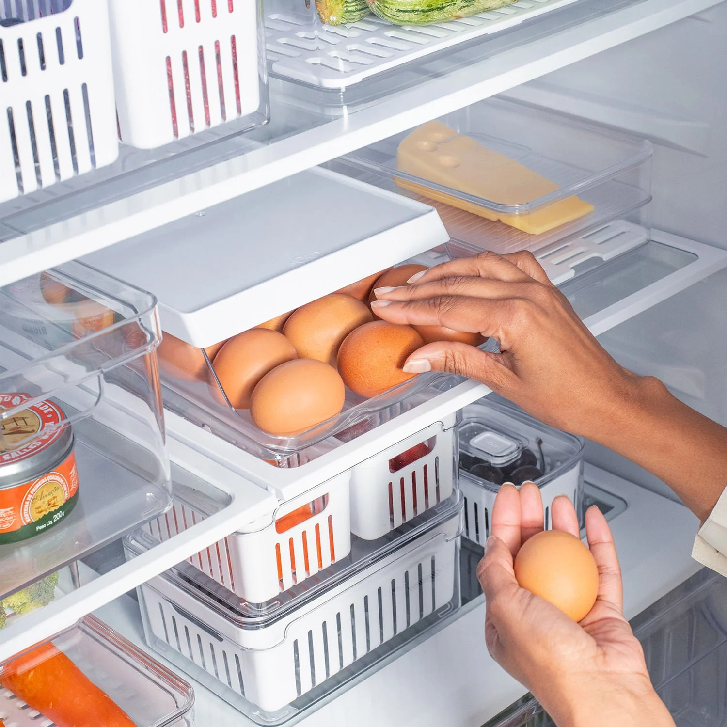 Organizador de Ovos Roll Ou 21 Ovos Linha Clear Fresh