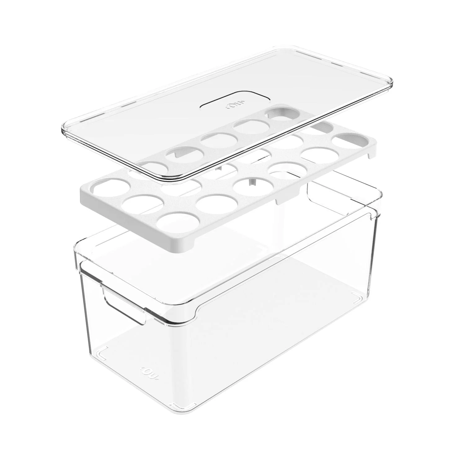 Organizador de Ovos com Tampa Ou 36 Ovos Linha Clear Fresh