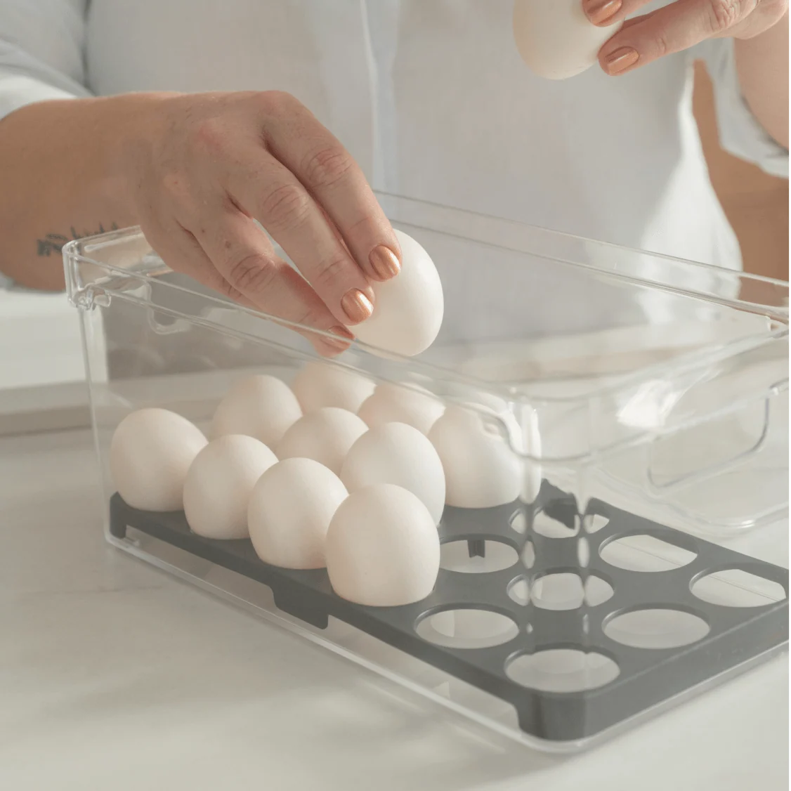 Organizador de Ovos com Tampa Ou 36 Ovos Linha Clear Fresh