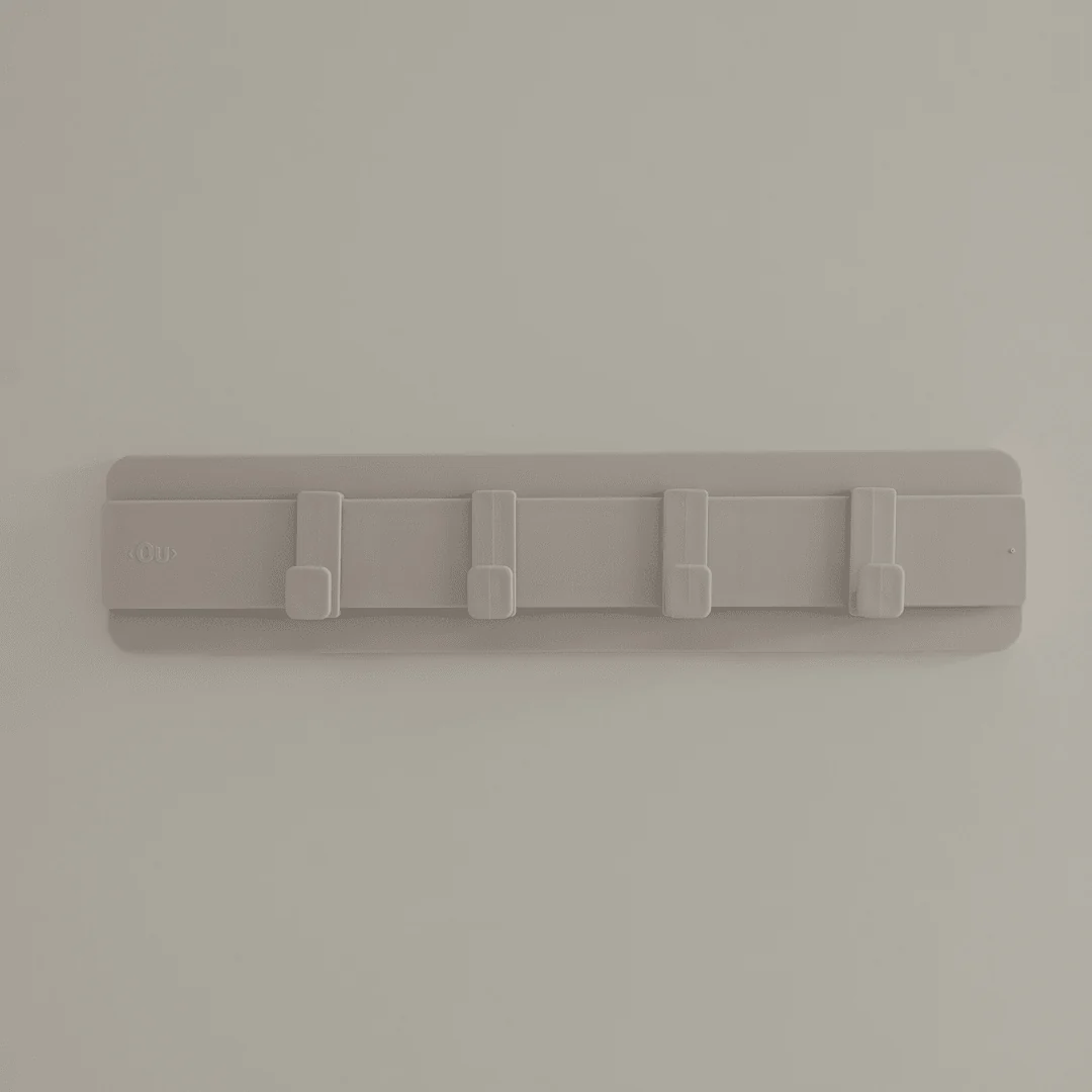 Organizador de Parede Multiuso Ou com 4 Ganchos Linha Flow