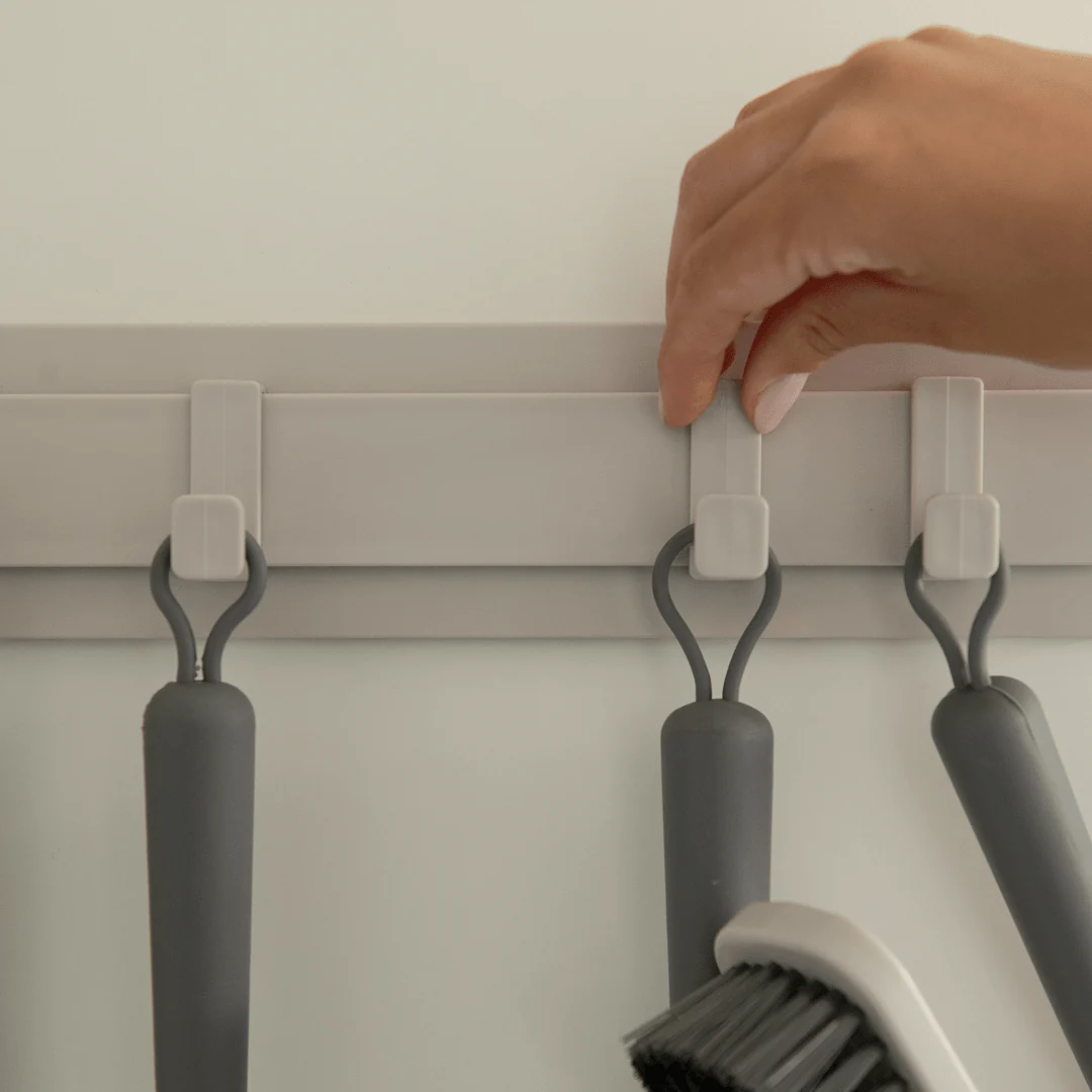 Organizador de Parede Multiuso Ou com 4 Ganchos Linha Flow