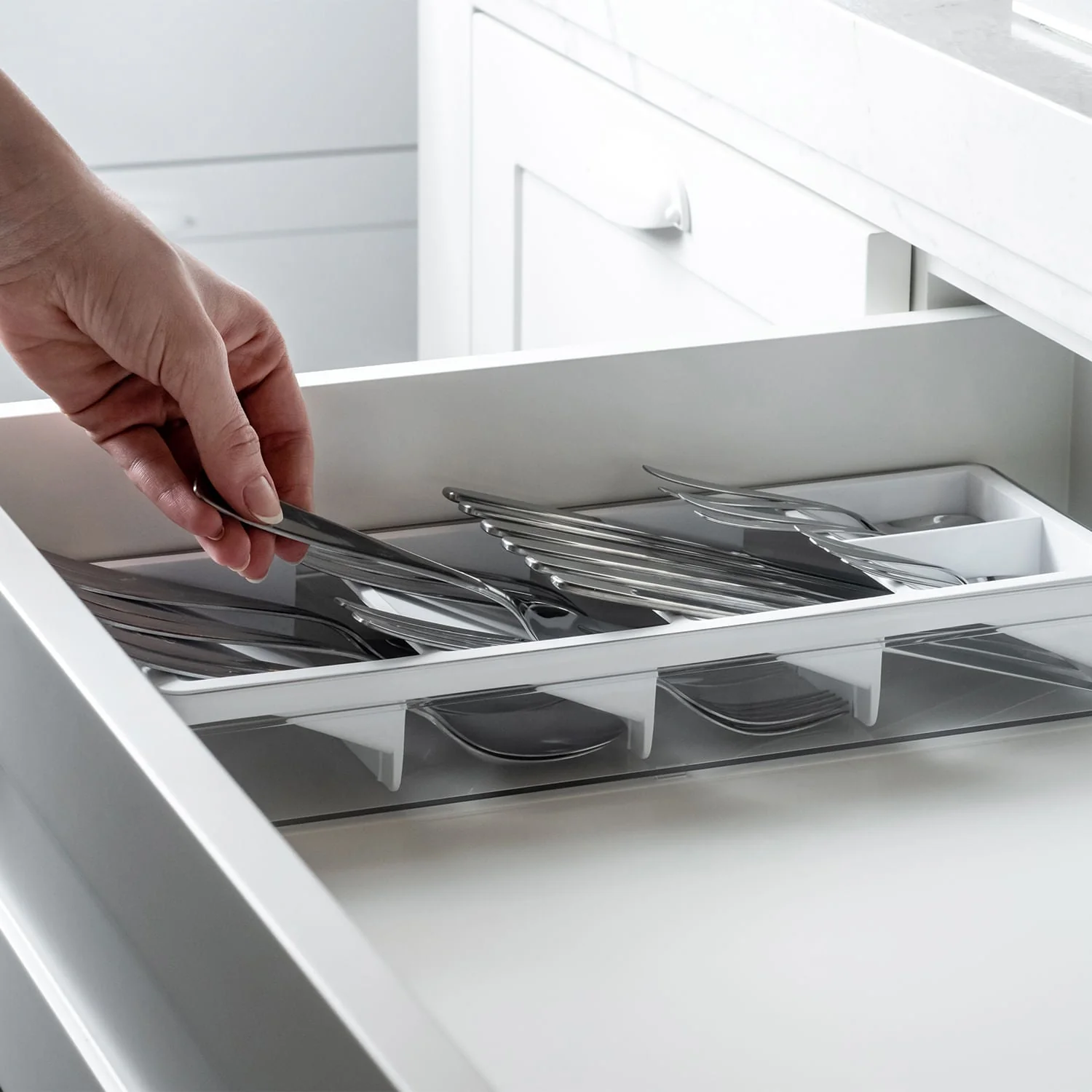 Organizador de Talheres Ou Linha Clear Gavetas