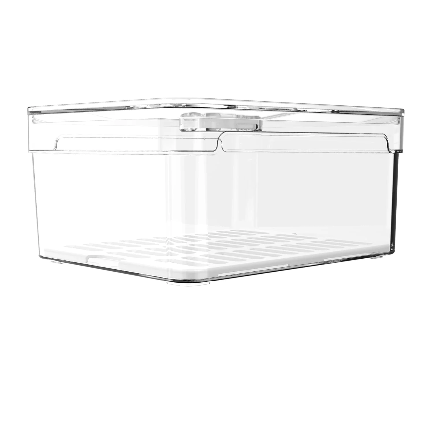 Organizador de geladeira com tampa Ou 2,2L Linha Clear Fresh