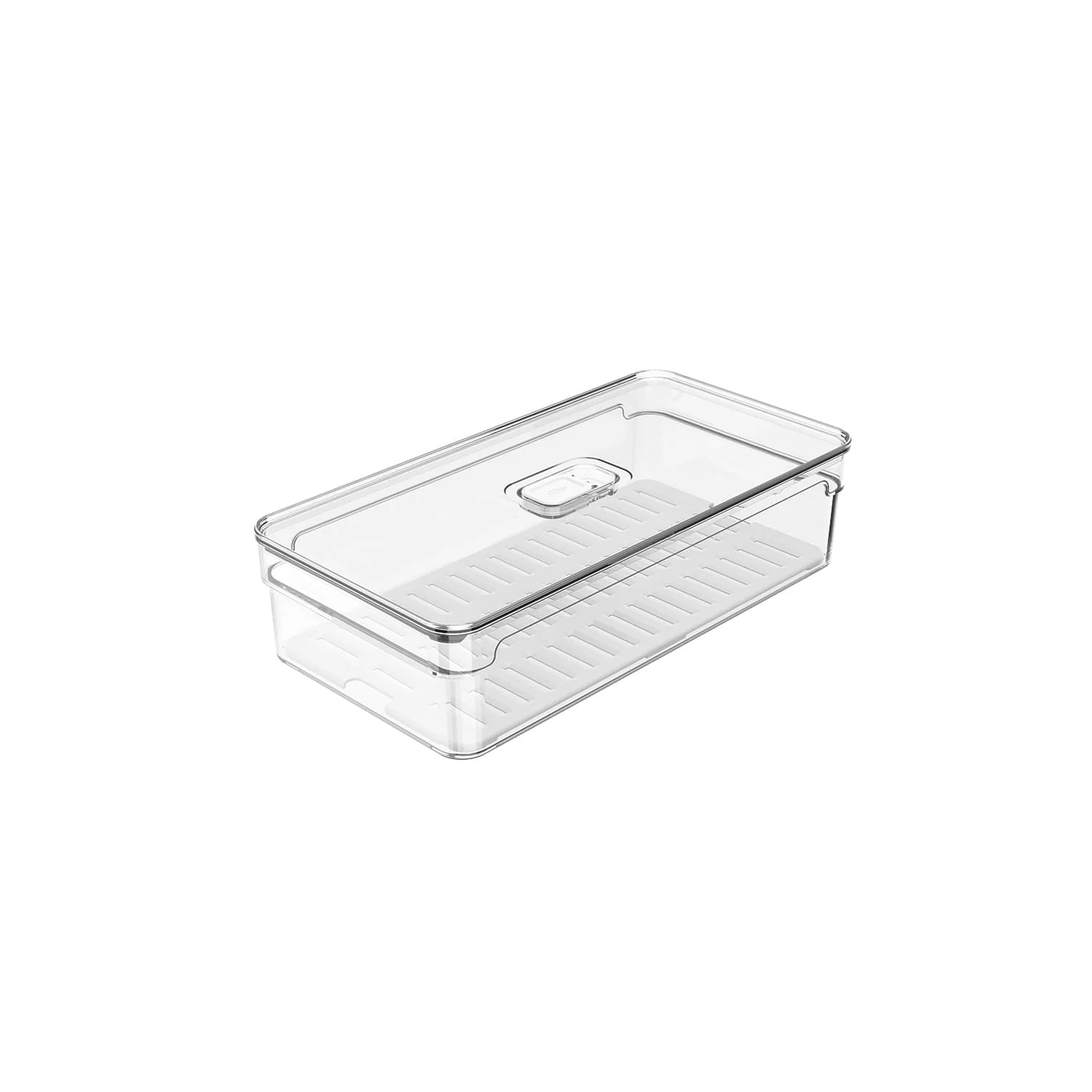 Organizador de geladeira com tampa Ou 2,8L Linha Clear Fresh