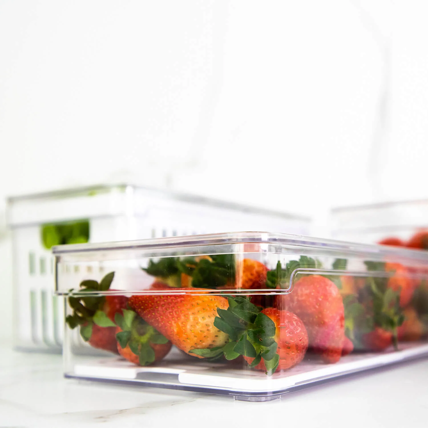 Organizador de geladeira com tampa Ou 2,8L Linha Clear Fresh