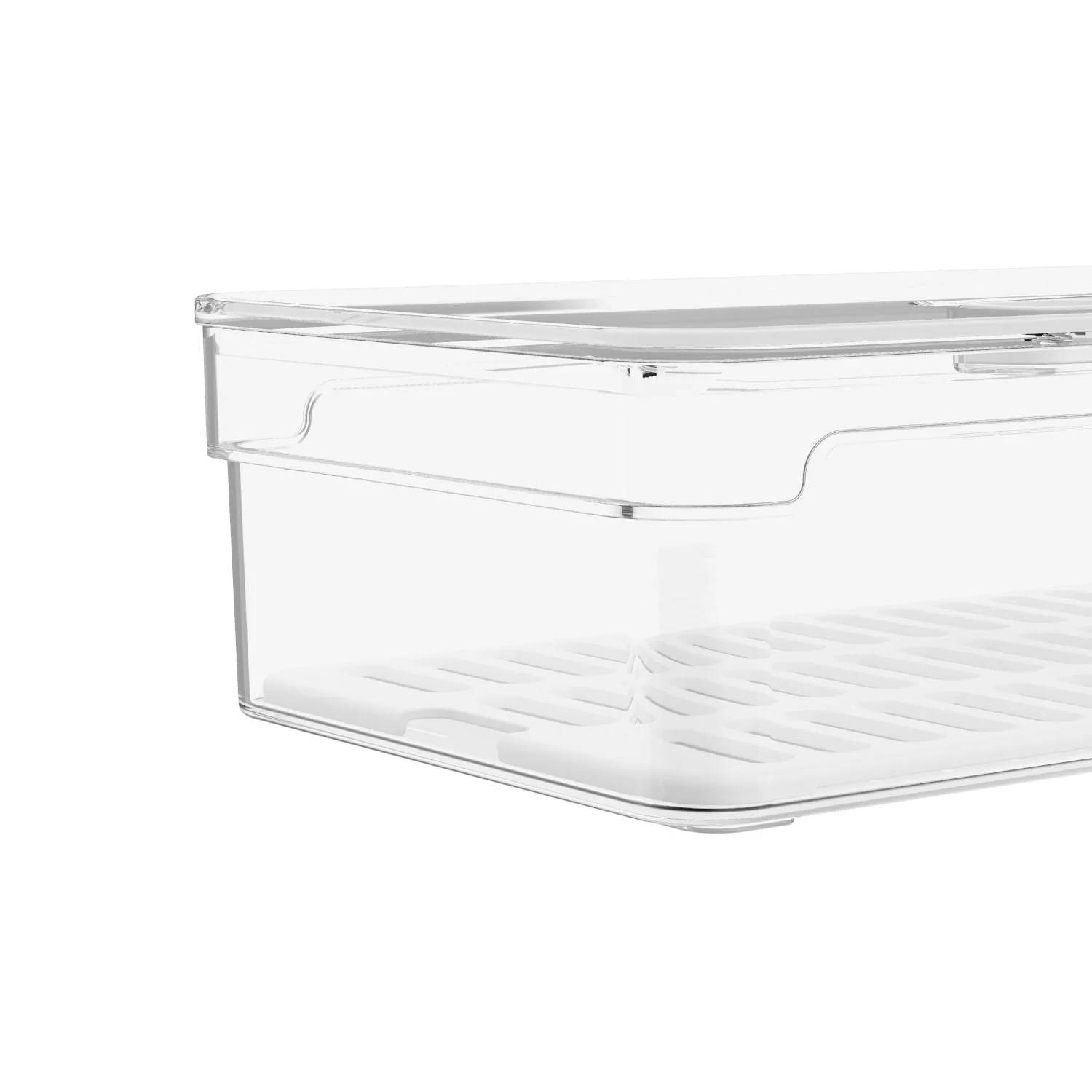 Organizador de geladeira com tampa Ou 2,8L Linha Clear Fresh