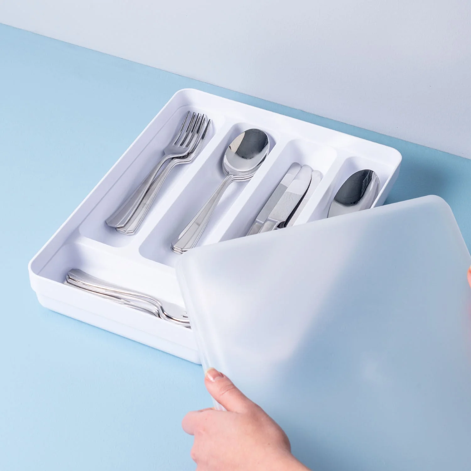 Organizador de talheres com tampa Ou Linha Logic