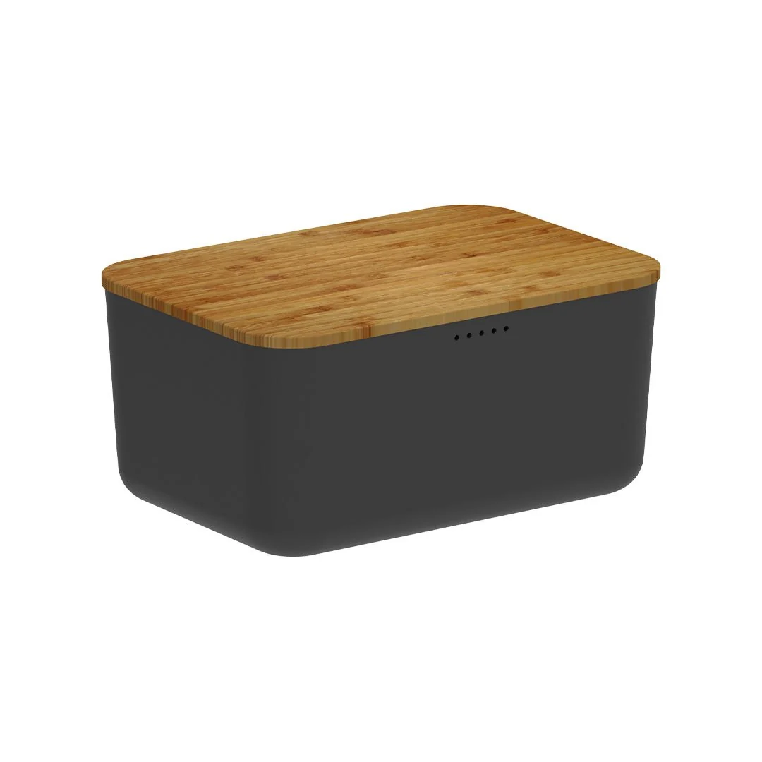 Porta Pão Ou com Tampa de Bambu Linha Lume
