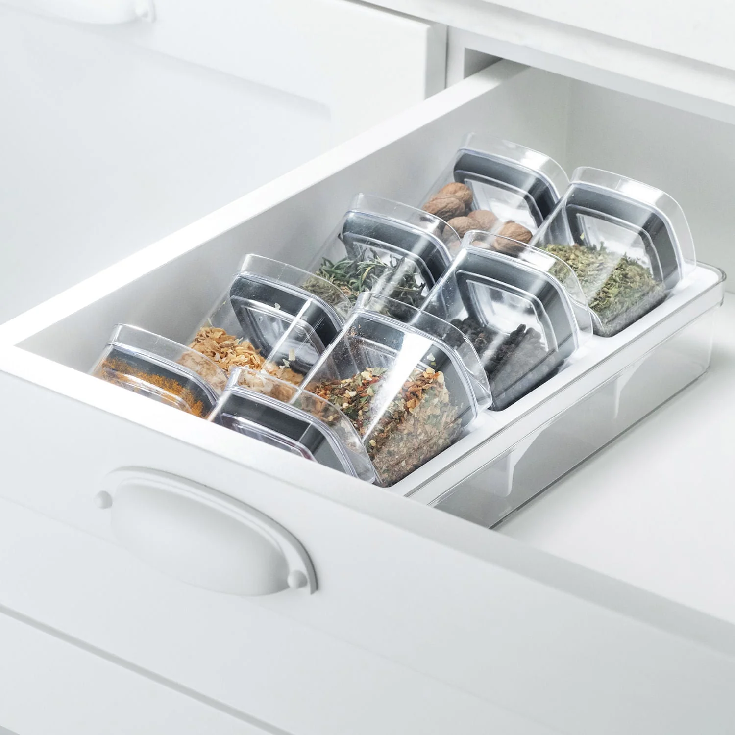 Porta Temperos Ou 9 Peças Linha Clear Gavetas