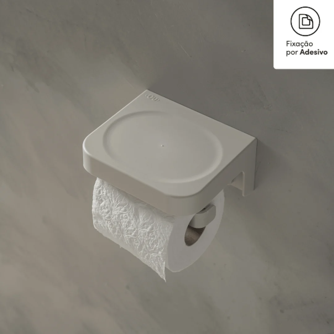 Porta papel higiênico de parede Ou Linha Eleve