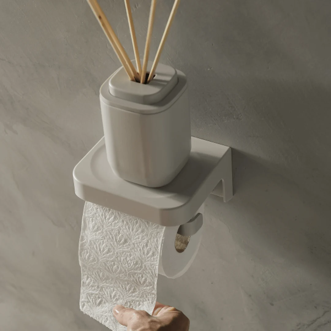 Porta papel higiênico de parede Ou Linha Eleve