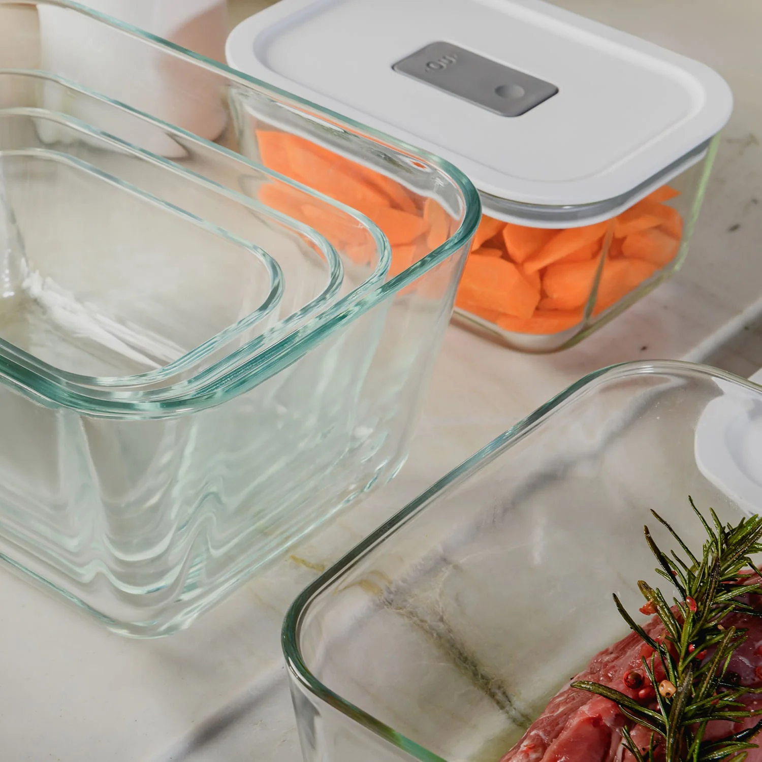 Pote de vidro hermético Ou 2,4L Linha Fresh Lock