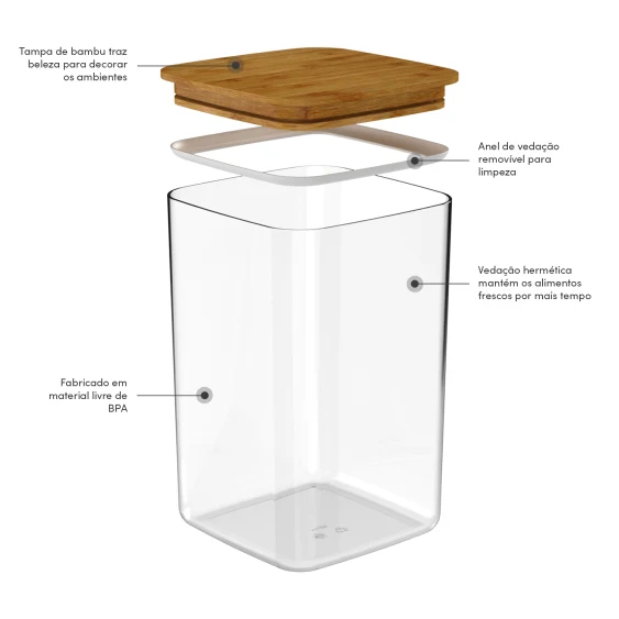 Pote hermético maxxi Ou 3,5L Linha Keep